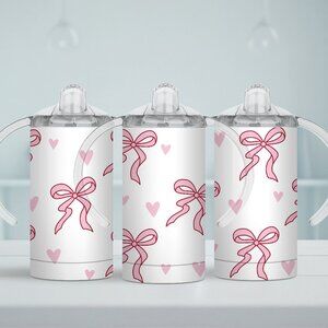 Coquete Girls Sip Cup Set with 2 Lids, Toddler Cup with Handle